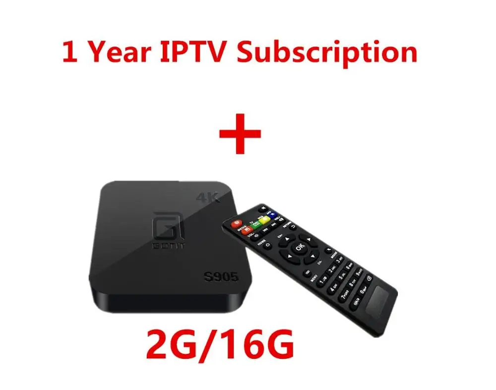 Лучший французский Gotit S905 я ТВ Android tv box с 1 год 1200+ Арабский, Францию, Бельгию, я ТВ товара Live ТВ smart set top tv box - Цвет: 2G 16G