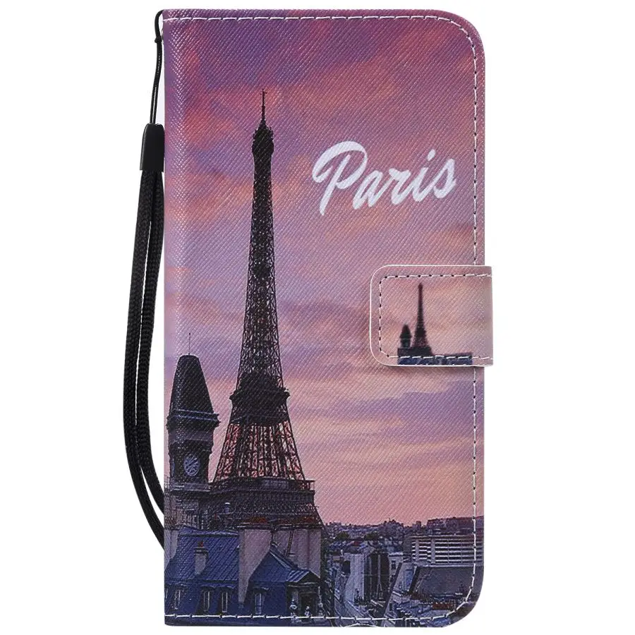 Кожаный флип чехол для huawei P30 Lite чехол для Coque huawei P20 Lite Pro P10 P8 Lite мягкого силикона магнит с книжным принтом Бумажник Обложка - Цвет: 7