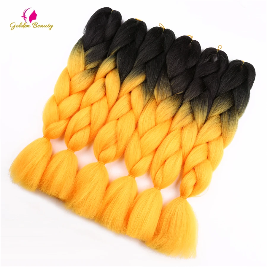 Синтетические косички для наращивания Длинные Ombre 24 дюйма 100 г 2T 3T 4T|extension