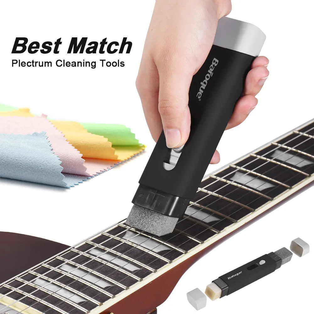 

Baroque Guitar String Rust Cleaner Plectrum Ukulele Bass Violin Fretboard Polishing Tool with Cleaning Cloth Set Kit