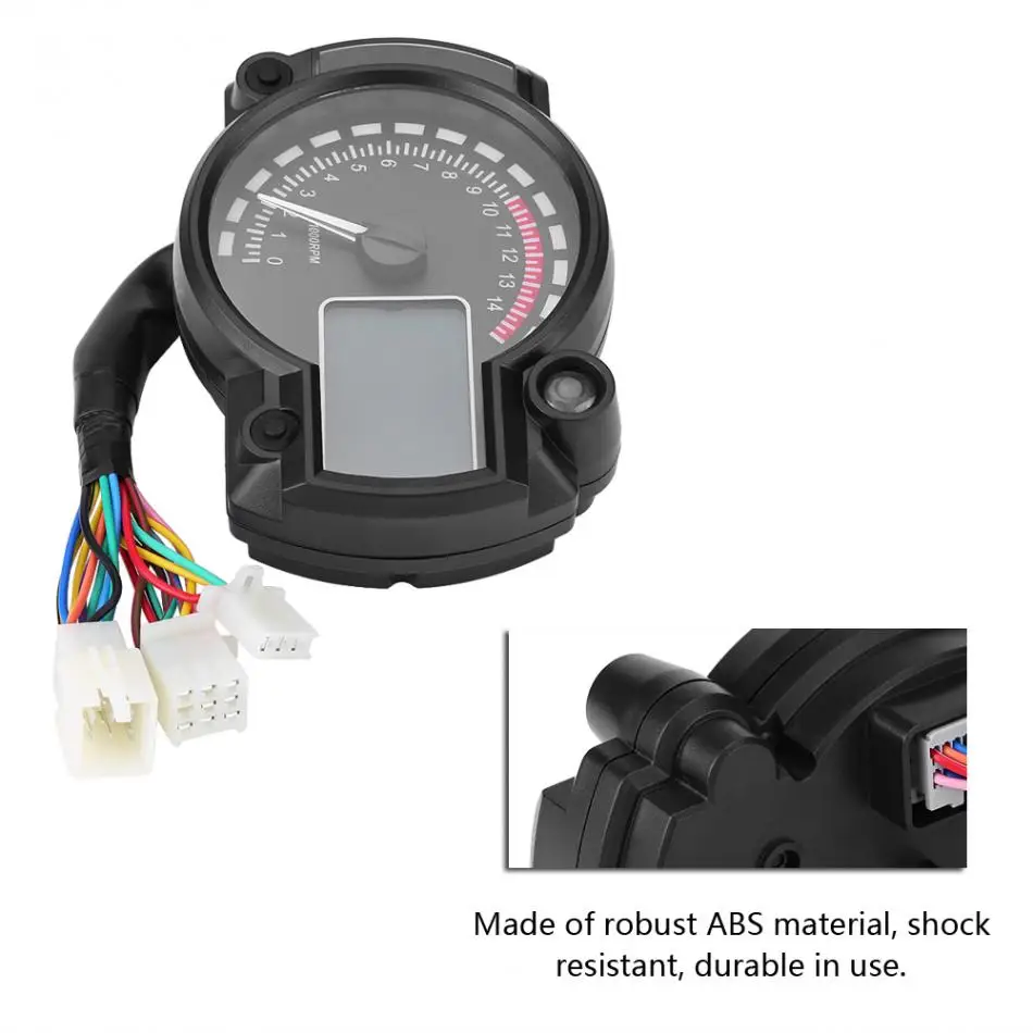 Универсальный мотоцикл цифровой цветной ЖК-спидометр одометр тахометр с
