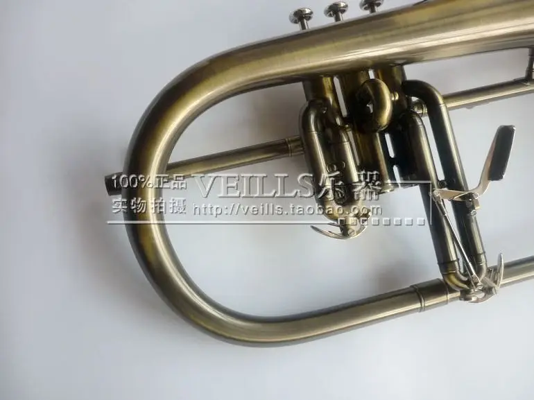 Ретро flugelhorn высокое качество античная медь моделирование рисунок процесс B плоский flugelhorn труба