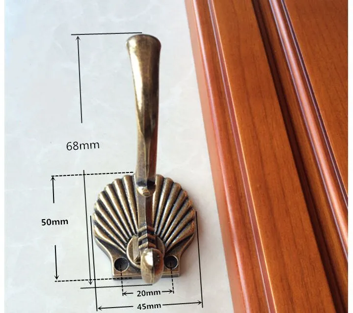 Европейские винтажные простые настенные крючки для украшения дома античная