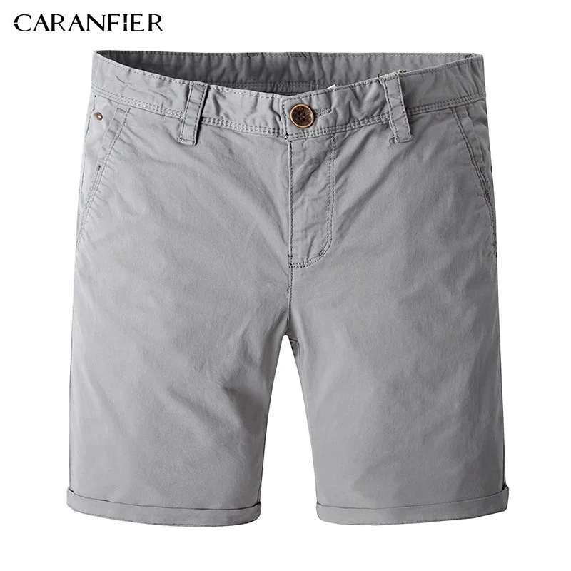 Шорты CARANFIER мужские хлопковые тонкие дышащие до колена облегающие 3 цвета