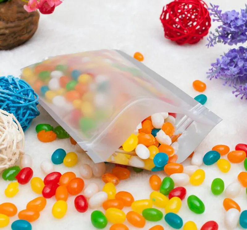 100pcs 14*20cm Gol /Clear Zipper Plastic Packing Bag Self Seal Zip Lock Packaging Hang Hole Pouch bag |
