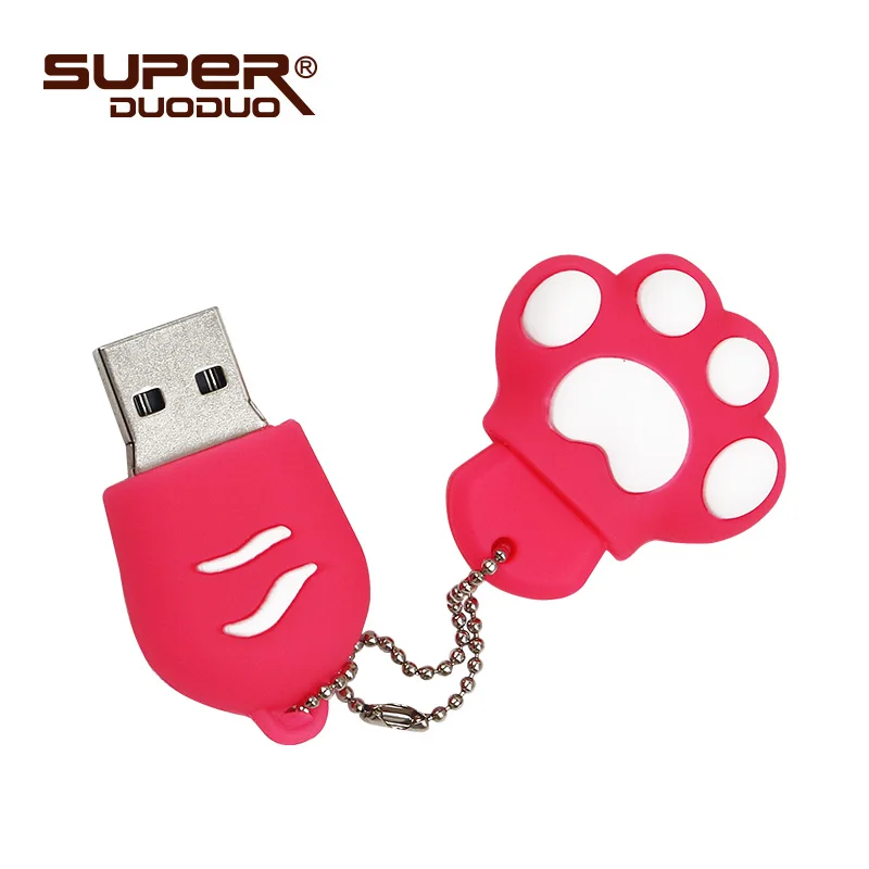 USB флеш-накопитель 4 ГБ, 8 ГБ, 16 ГБ, кошачья лапа, флеш-накопитель, мультяшная флешка, 32 ГБ, USB флеш-накопитель, 64 ГБ, USB флеш-накопитель, брелок