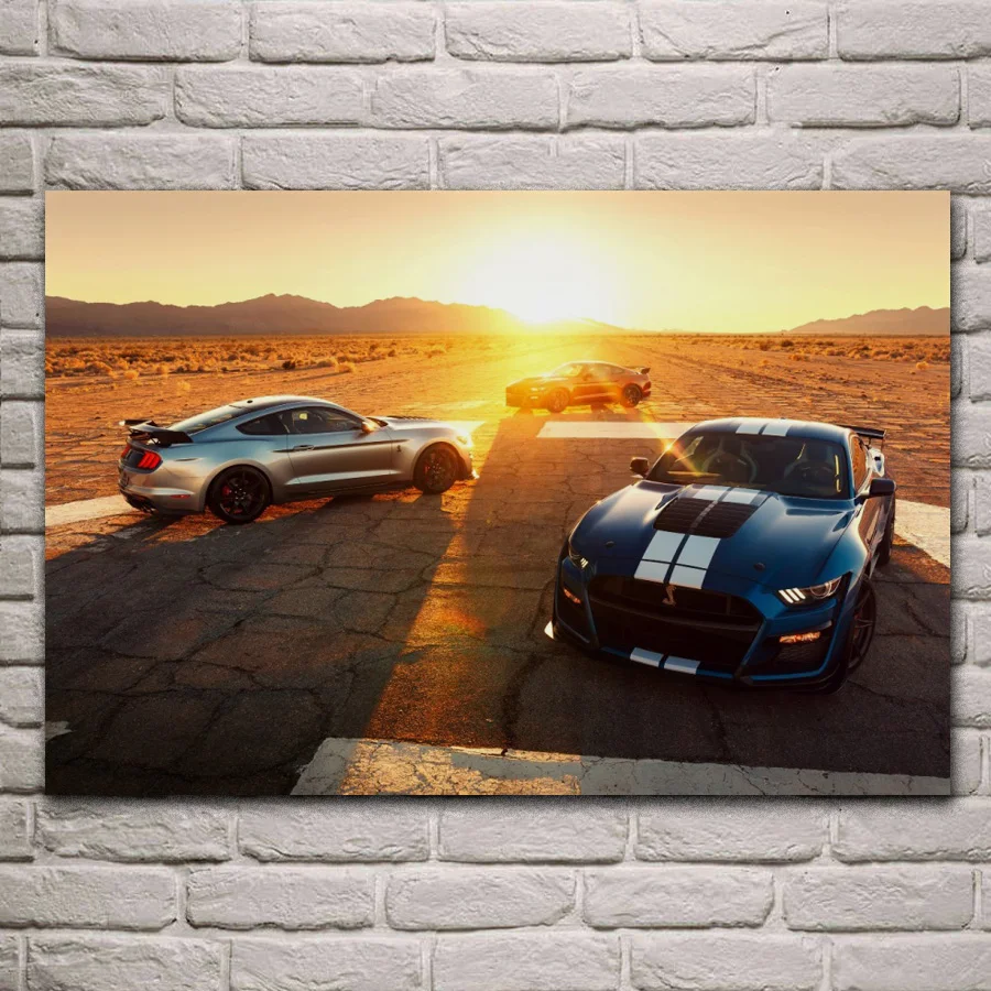 Крутой mustang shelby gt500 спортивные автомобили декор для гостиной домашний Настенный