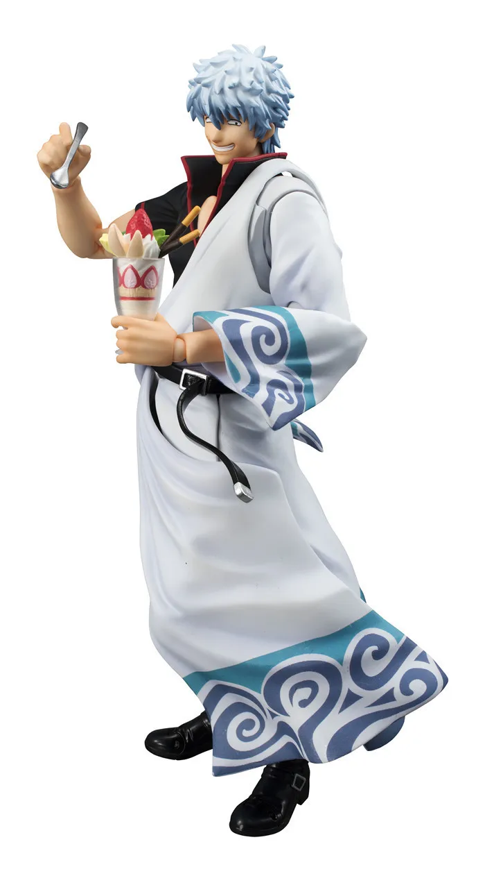 Аниме фигурка из PVC MegaHouse Variable Action Heroes GINTAMA Silver Soul Sakata Gintoki - собираемая модель игрушки куклы в подарок.