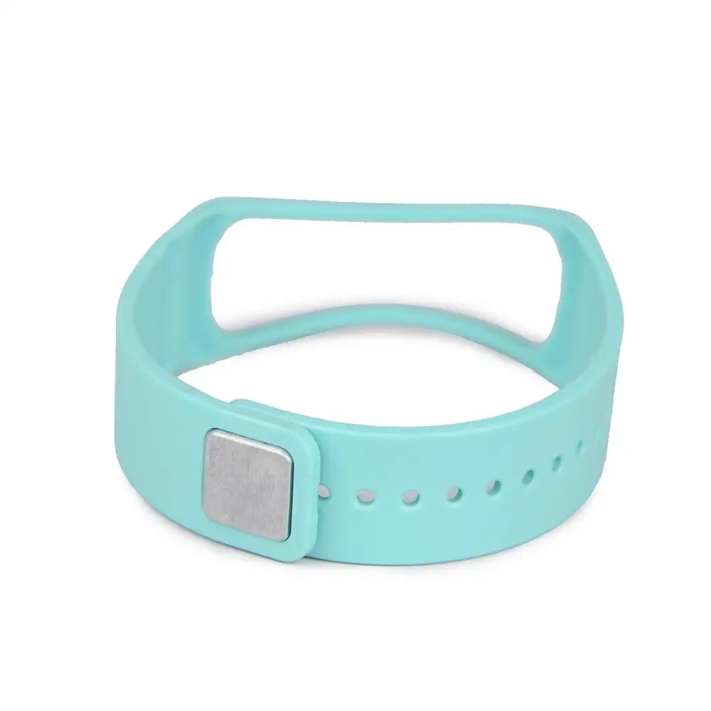 teal Минимальный заказ 1 шт. цветной сменный резиновый браслет для samsung gear Fit R350 смарт-браслет ремешок часы с металлическими застежками - Цвет: teal