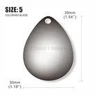 50 шт Размер 5-30x39 мм никелевая сталь гладкое лезвие спиннера Colorado, Спиннер Сделай Сам приманки, рыболовные приманки, рыболовные снасти