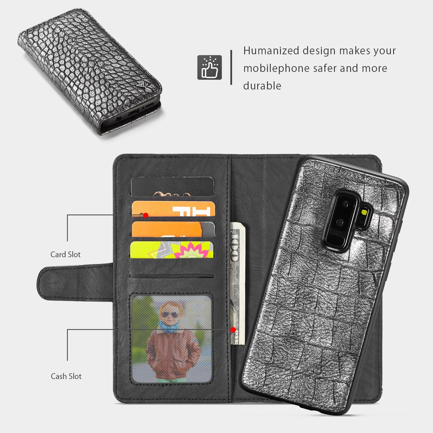 WHATIF для samsung Galaxy S9 S9 Plus S9+ Note 9 чехол Роскошный крокодиловый Змеиный кожаный флип бизнес 2 в 1 кошелек чехол s Обложка сумка