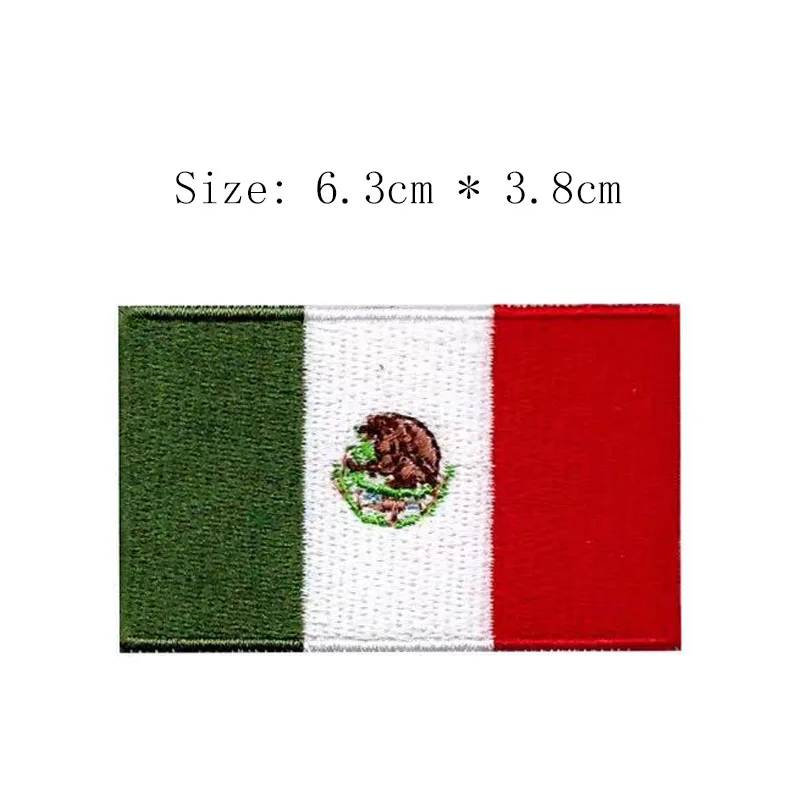 Mexico Мексиканский Вышитый Флаг цена мир фальг Железный На пришить военный значок полная вышивка эмблемы рюкзак джинсовая одежда - Цвет: Mexico