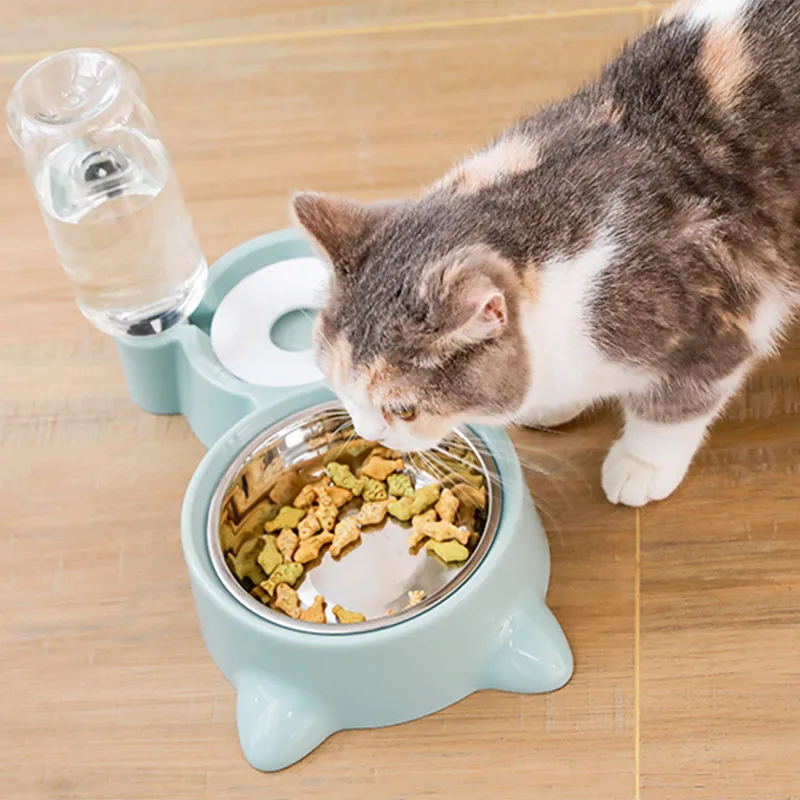 Миска для кошек бутылочка подачи воды в Поильник собак миска котенок питьевой