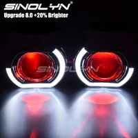 sinolyn angel eyes led devil eyes bi xenon lenses for headlight h4 h7 drl headlamp projector lens car lights use h1 lamps tuning