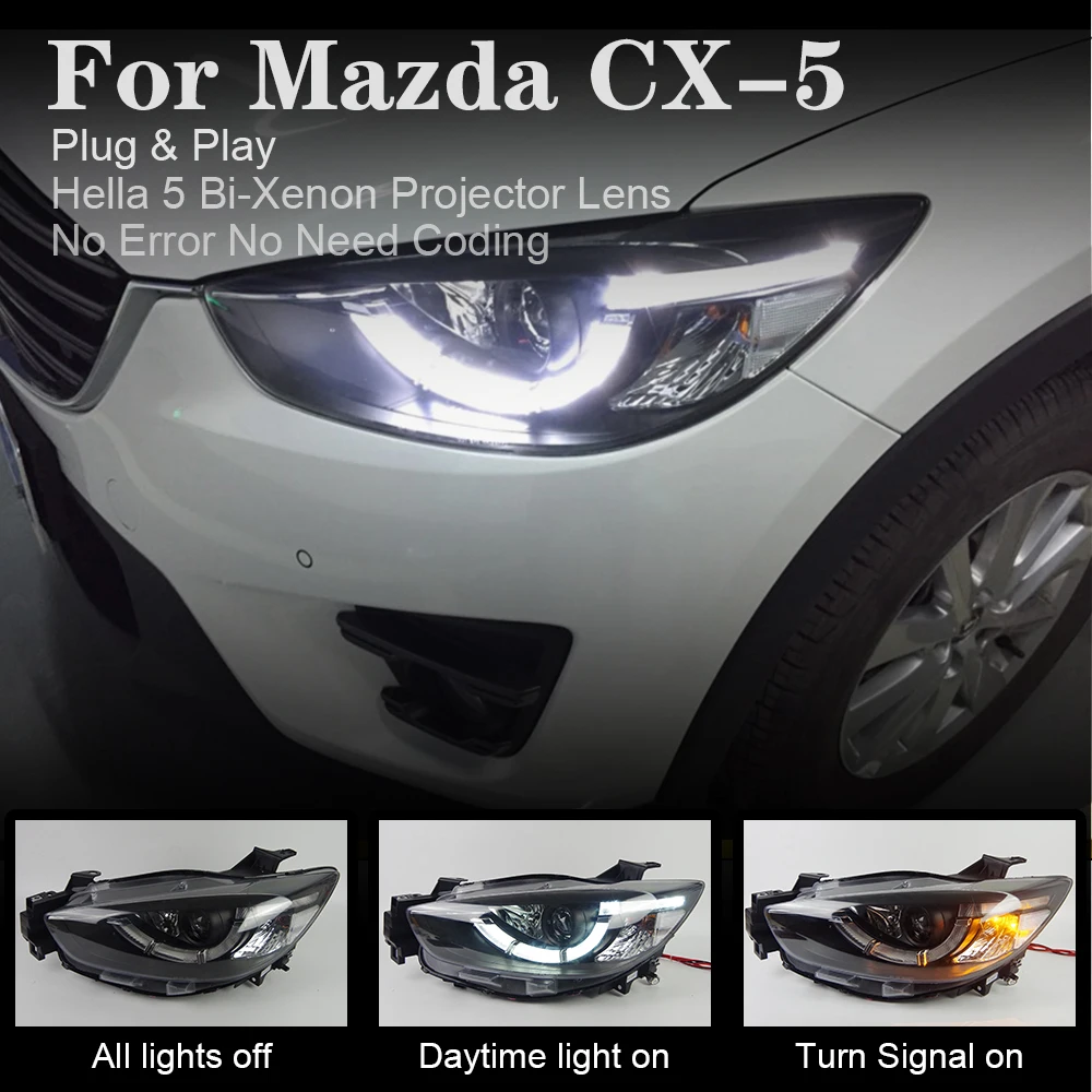 Автомобильный Стайлинг для Mazda CX 5 фары 2012 2017 светодиодный задний фонарь DRL бренд