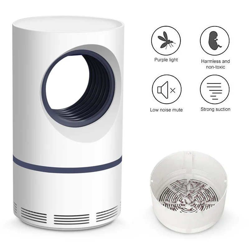 Светодиодная лампа репеллент УФ Ночник светильник USB убийца насекомых комаров