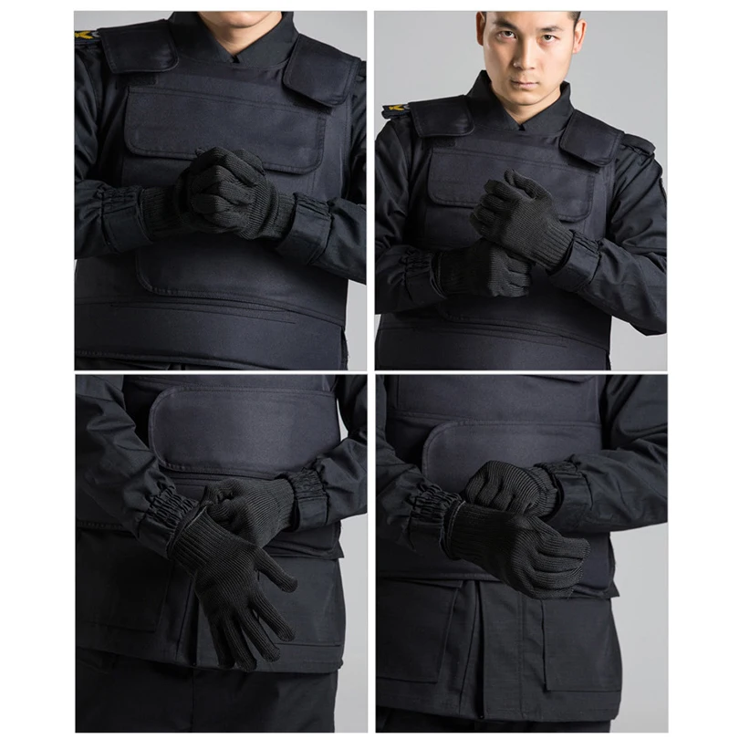 Anti-cut Work For Gloves Protection PE Double Stainless Steel Mesh Safety Glove Butcher Cut Resistant Workplace Supplies | Безопасность