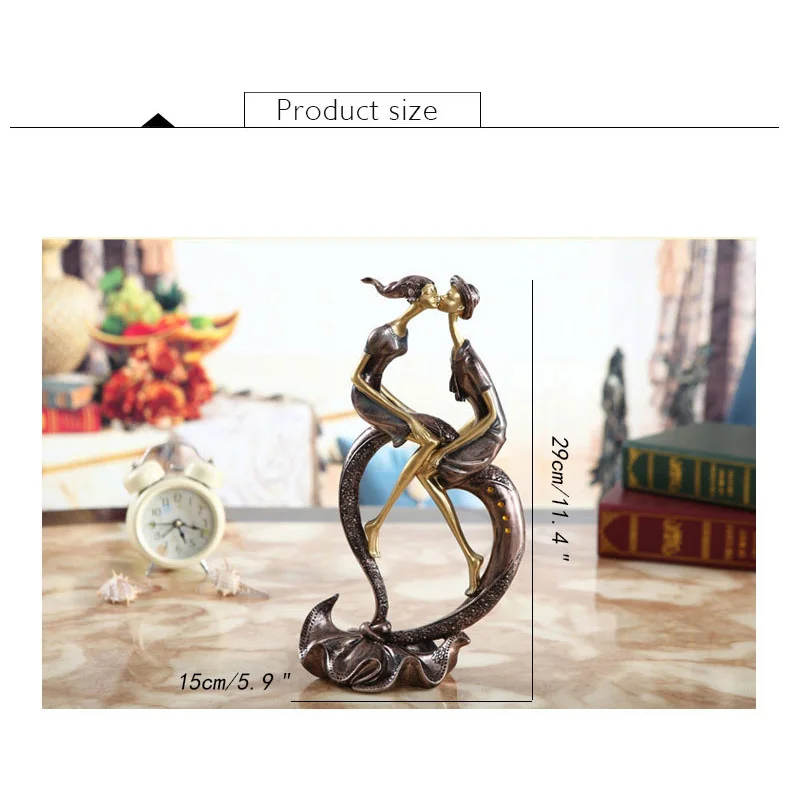 

Wedding Gifts Home Decor Love Decoration Crafts Resin Figurines Couple Ornaments Souvenir Garden Accessory Ornament Miniature