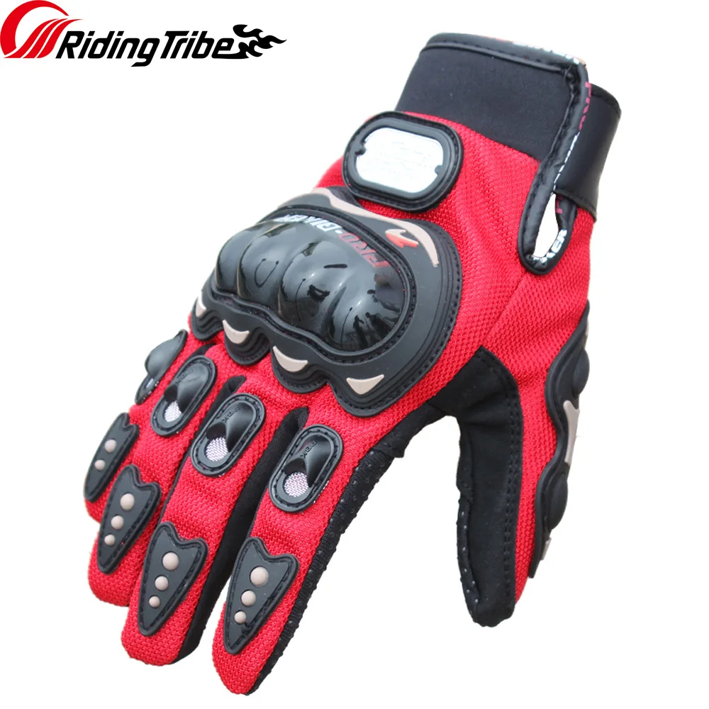 

Summer Motorcycle Full Finger Gloves Breathable Touch Screen Protective Gear Gloves Motobike Racing Non-skid Man's Guantes