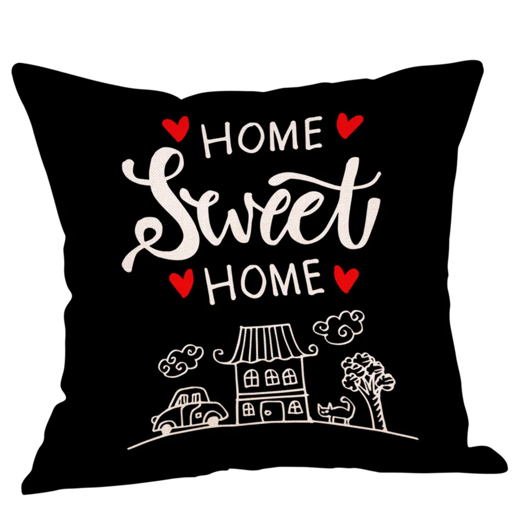 H 45x45 см Cojines Decorativos Para диван Sweet Home хлопковые льняные квадратные чехлы на подушки Home Decor диван Чехлы kussenhoes - Цвет: H