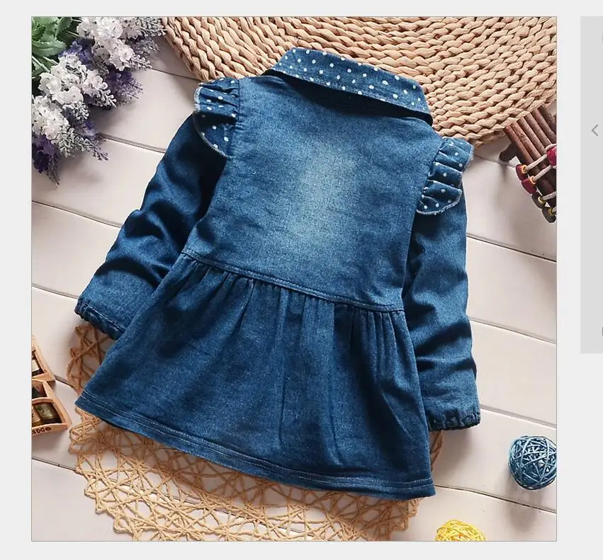 Весна 2017 новинка детская джинсовая куртка для девочек женское хлопковое пальто с