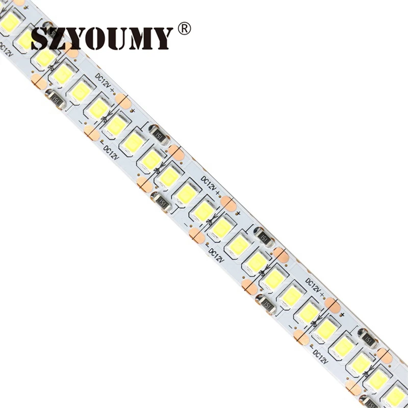 Syoumy 5 м/лот 10 мм Печатная плата Однорядная 2835 SMD 1200 Светодиодная лента DC12V IP20 не