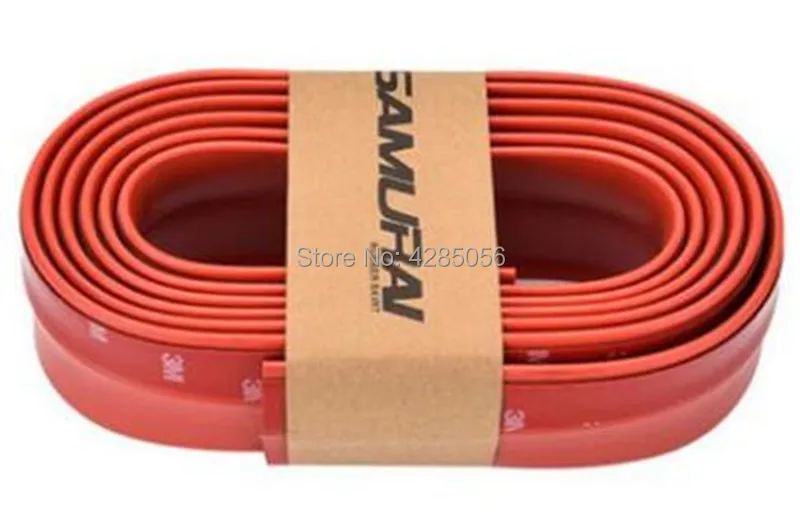 Красные черные самурая углеродного волокна 2 5 м автомобиль передний бампер губы