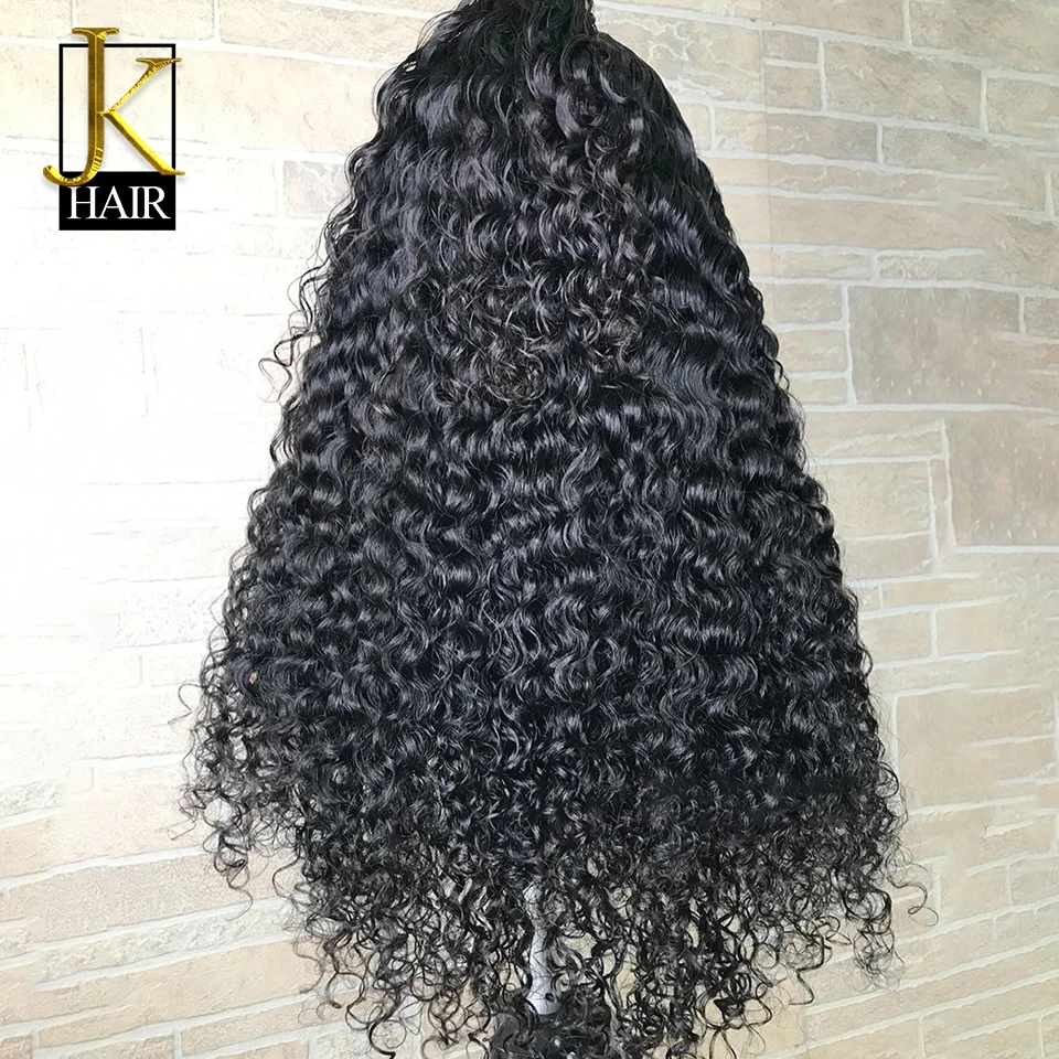 Вьющийся перуанский парик Remy 13 × 4 парики из человеческих волос на сетке спереди