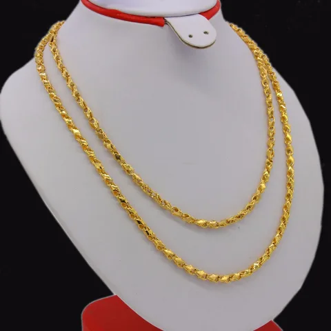 Адиксин, длина 100 см, ширина 4 мм, цепь, ожерелье для мужчин и женщин, Золотой/медный, в стиле «Африка», «Эритрея», не сужающаяся книзу цепь/Дубаи/Товары для арабских стран