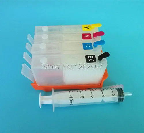 

4pcs Empty Refillable ink cartridge for HP Deskjet 3525 4615 4625 5525 printers for HP670