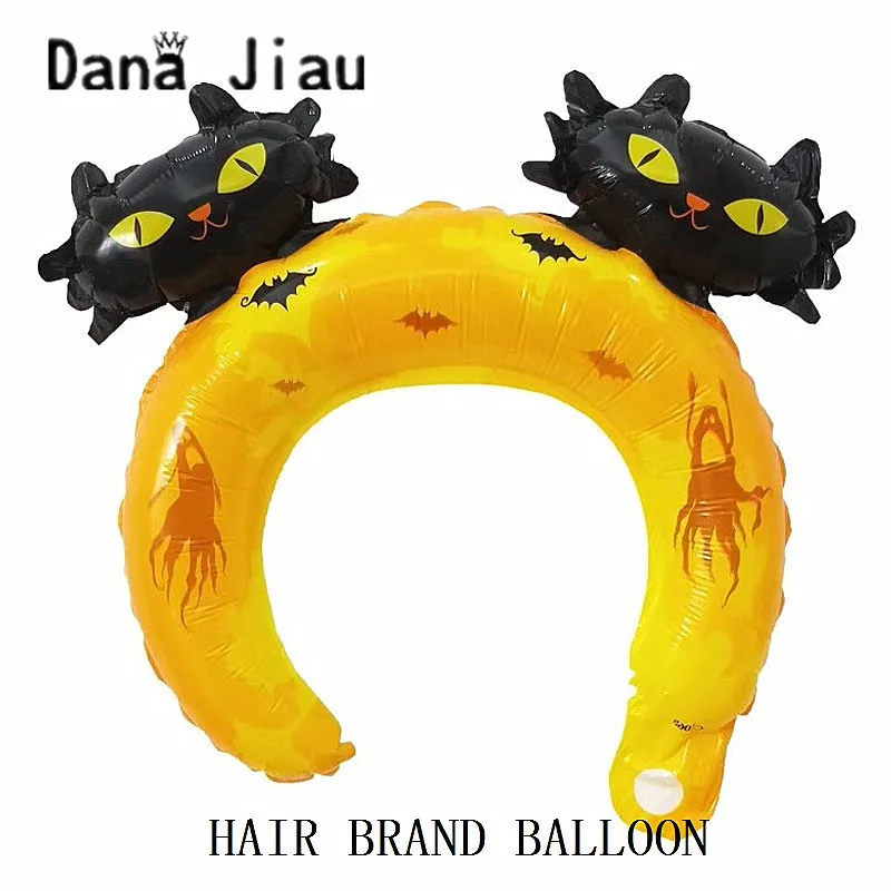dana jiau NEW HAPPY Halloween party decoration helium air foil balloon pumpkin ghost Pirate Ship hair brand sorceress toy sale - Цвет: MINI HAIR BRAND