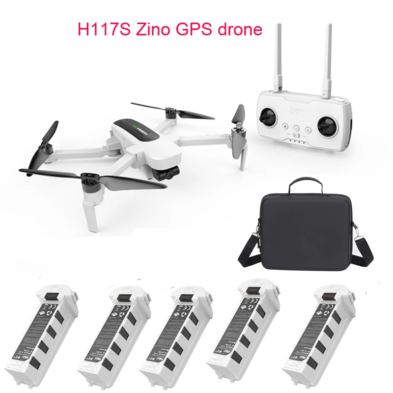 Hubsan H117S Zino gps 5,8 Г 1 км Складная рукоятка с видом от первого лица в формате 4K UHD, Камера 3-осевому гидростабилизатору RC Дрон Квадрокоптер RTF