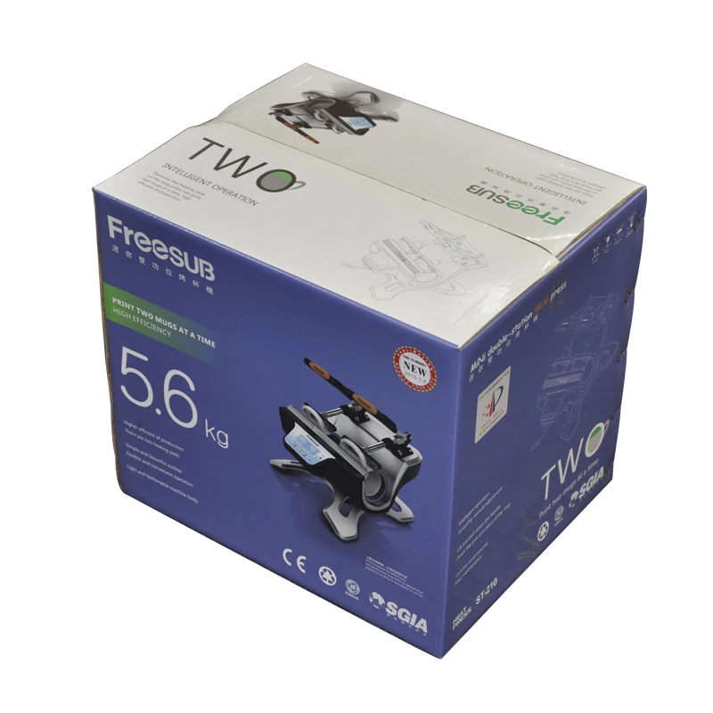 ST210 Double Station Mug Press Heat Machine Cup Sublimation Transfer Printing+5pcs Exchange Heating Mats | Компьютеры и офис