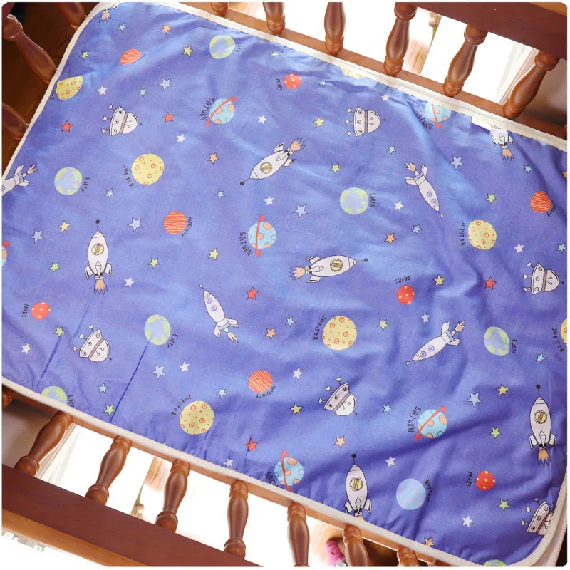 60x90 cm Rocket Пеленки для путешествий, пеленки, пеленальный коврик 75*120 см/60*90 см, моющиеся пеленки для новорожденных, пеленки, коврик, моча, изоляционный лист, матрас для малышей - Цвет: 60x90 cm Rocket