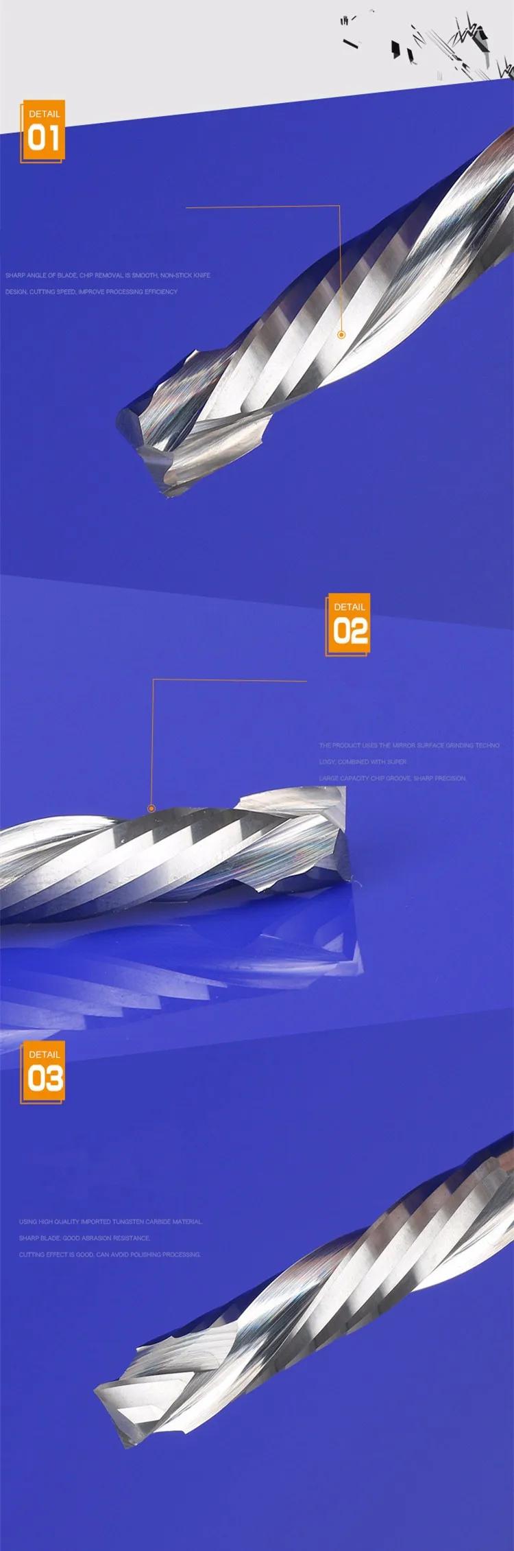 4 мм* 22mm-Up& Down Cut-2 твердокарбидные стержни ЧПУ концевая фреза, вольфрамовое сверло резак, Концевая фреза для деревообработки, древесный инструмент, составное долото