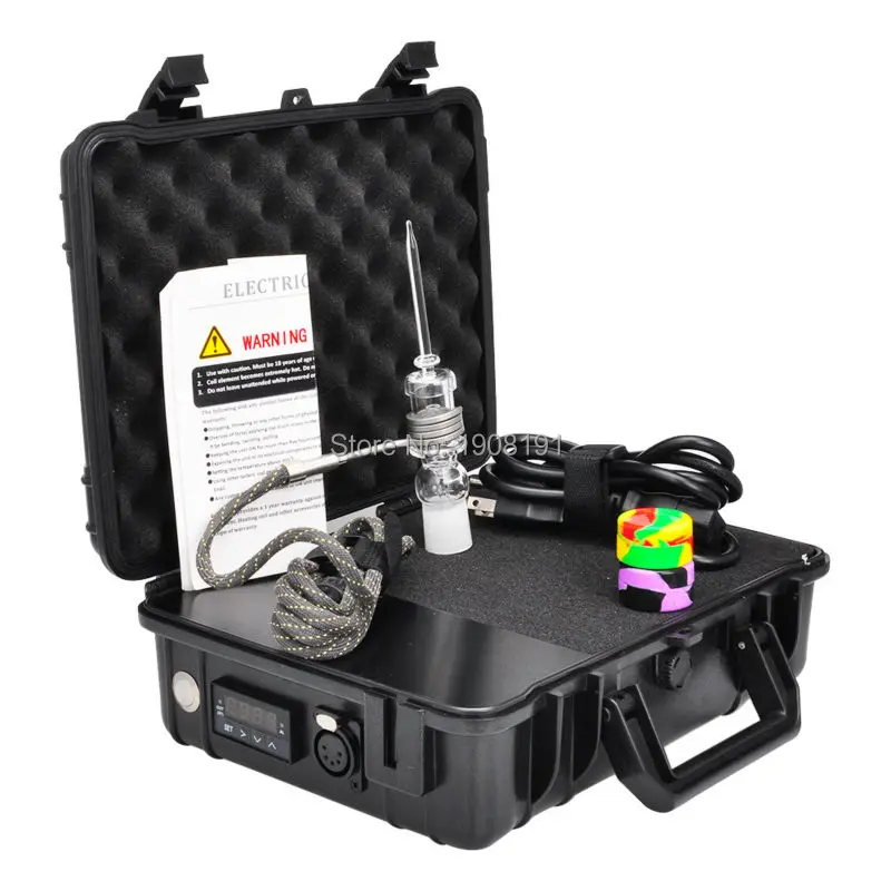ABS чехол E-nail Quartz nail V2 kit черный оранжевый для стеклянных труб нагревательная