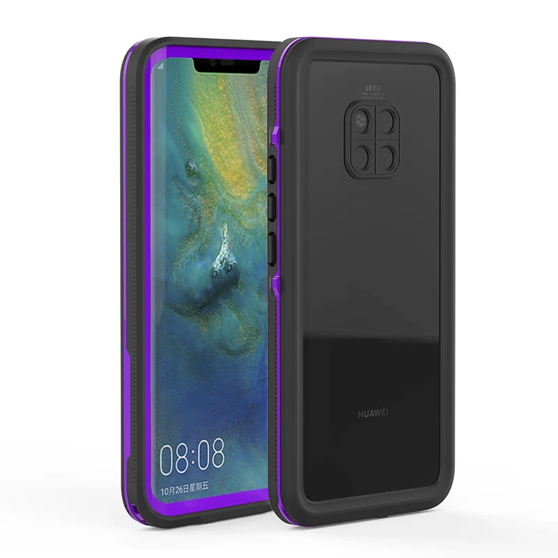 Purple Bitingly mate 20Pro водонепроницаемый чехол для HUAWEI mate 20 Pro для плавания IP68 водостойкий песочный лыжный защитный чехол mate 20Pro Coque - Цвет: Purple
