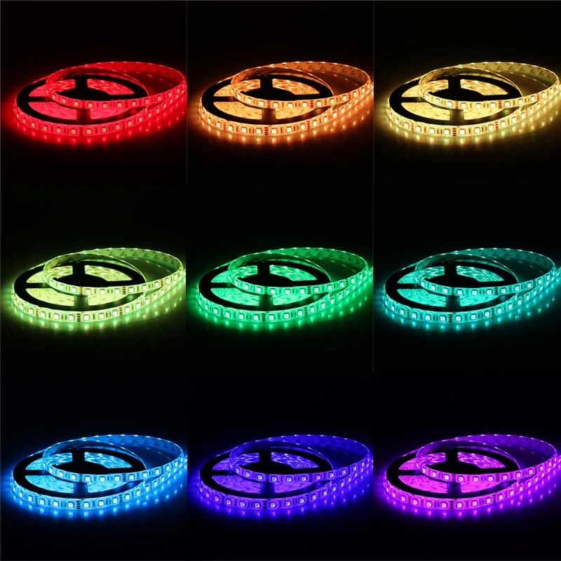 12 В 5050 RGB wifi Светодиодная лента 60 светодиодный/м РЧ пульт дистанционного управления смартфоном 5 м 10 м 15 м Гибкие светодиодный полосы с светодиодный питанием полный комплект