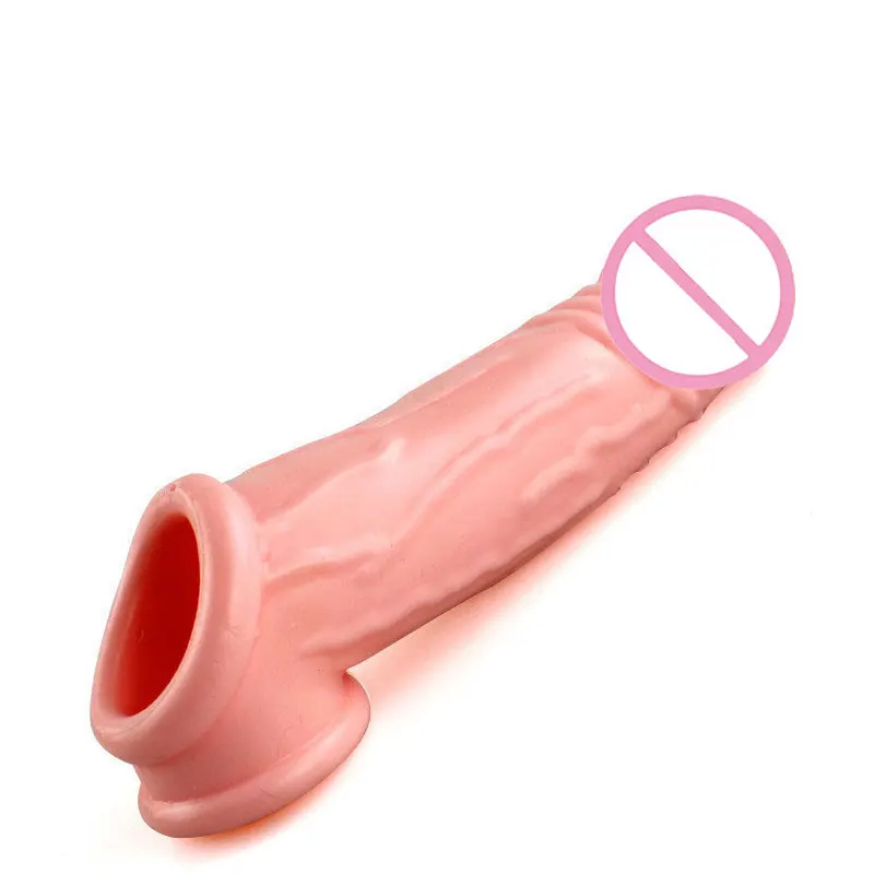 Reusable Delay Enlargement condom 2 rings Silicone Penis Extension Sleeves For man Adults Intimate Goods Condoms Cock Rings | Красота и
