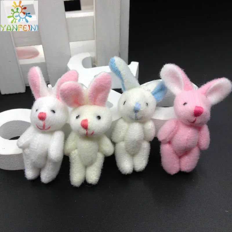 Новинка 4 см шарнирный длинный ушной Кролик плюшевая мягкая игрушка кукла
