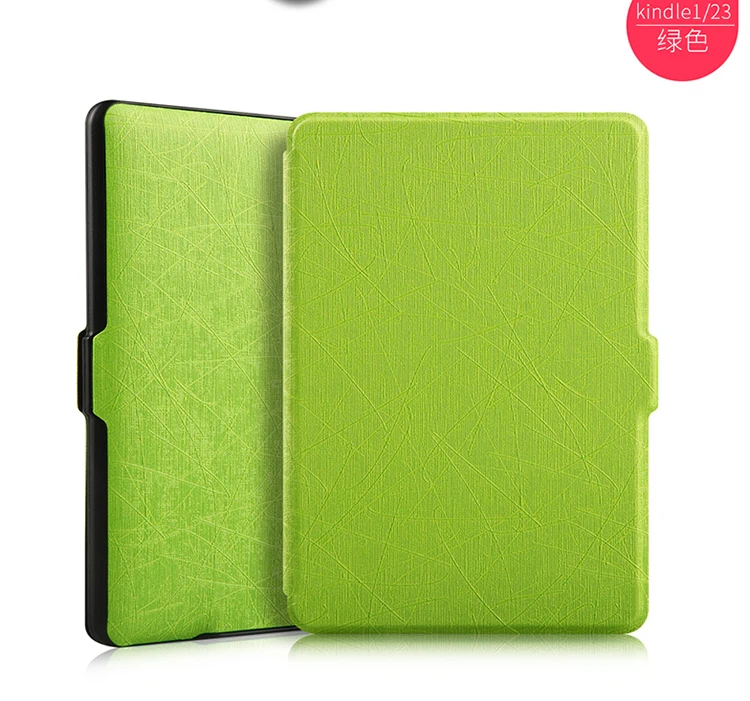 Ультратонкий чехол с шелковым узором Магнитный из искусственной кожи для Amazon Kindle