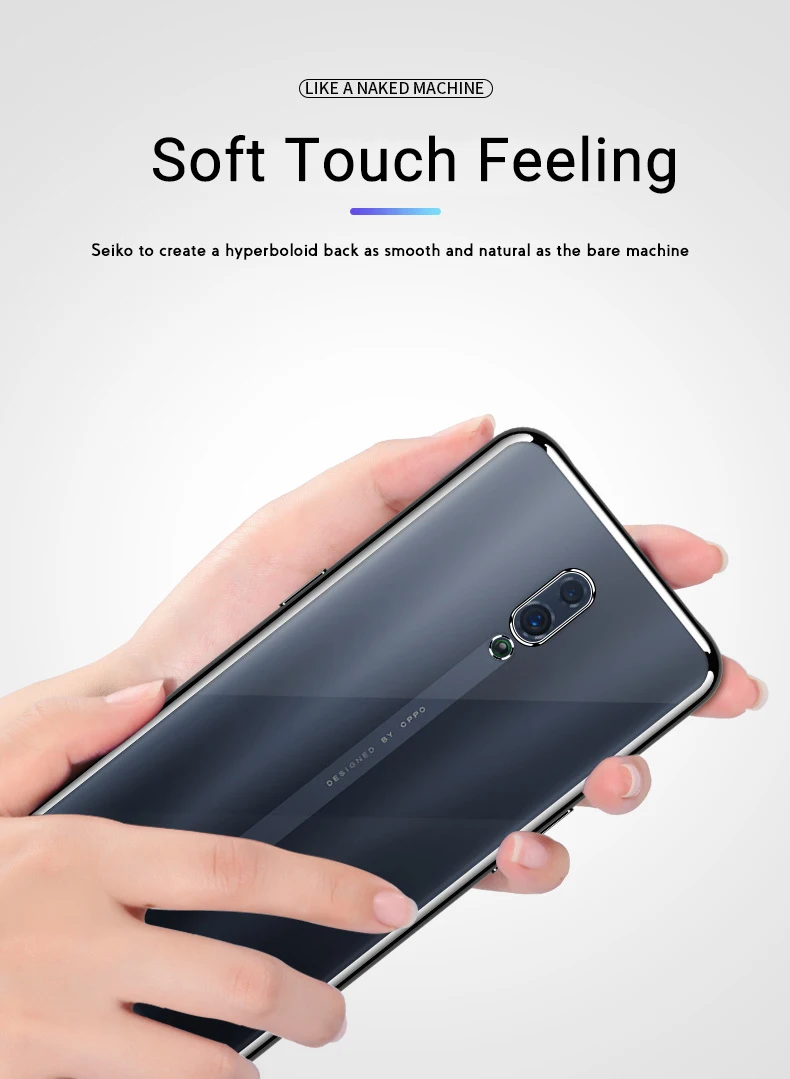 Роскошный прочный прозрачный ТПУ чехол с покрытием для Oppo Reno 10x Zoom, мягкая силиконовая защитная задняя крышка для Reno 6,4''