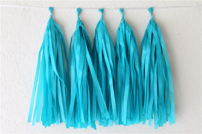 Paper Tassel-2 Партия 5 шт. 14 дюймов гирлянда из папиросной бумаги с кистями Свадебные украшения день рождения детский душ домашние вечерние бумажные изделия - Цвет: Paper Tassel-2