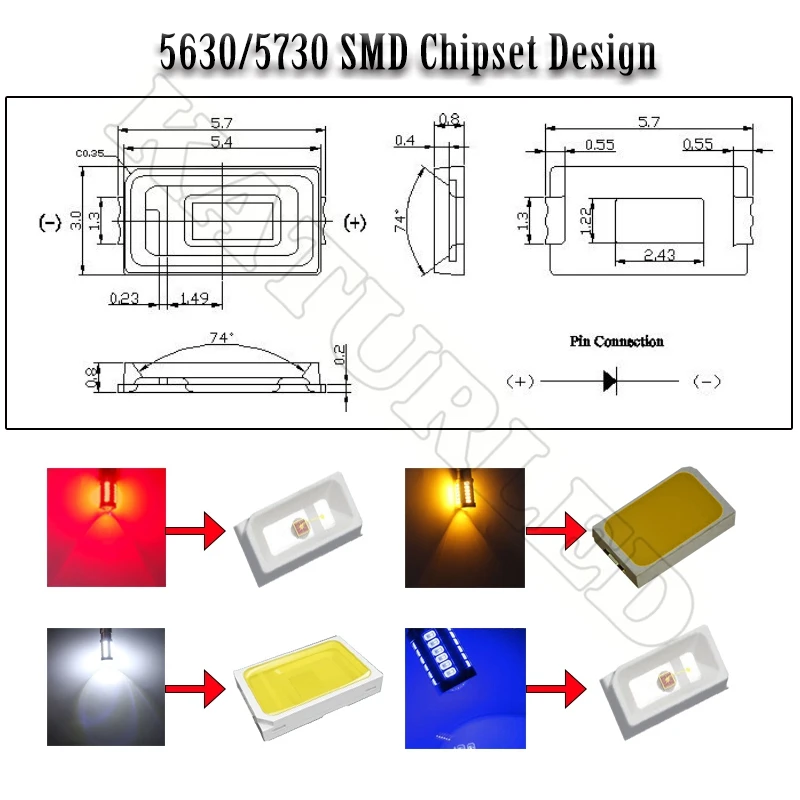 4 шт. 5630 SMD 7443 7440 7444NA 992 светодиодный светильник для автомобиля 33 фонарь