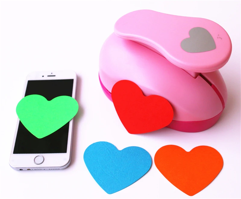 

Hot Sale Paper Shaper Cutter Punch For DIY Card Making Scrapbooking Tags Craft Tool color Random Drop Shipping Heart 7.6cm
