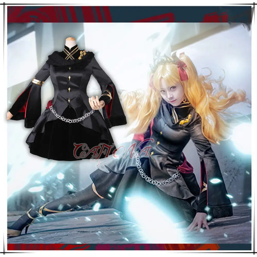 Cafiona новейший FGO Fate Grand Order Lancer Ereshkigal косплей костюм элегантный черный женский