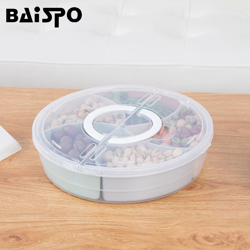 BAISPO креативные пластиковые контейнеры для сухих фруктов коробка для хранения семян закусок DIY настольный органайзер для хранения фруктов и орех, Конфета