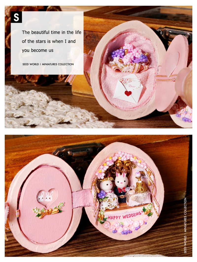 DIY Кукольный дом коробка театральные игрушки мебель 3D Деревянный миниатюрный дневник кукольный домик игрушка для детей подарки на день рождения семена мира R-002