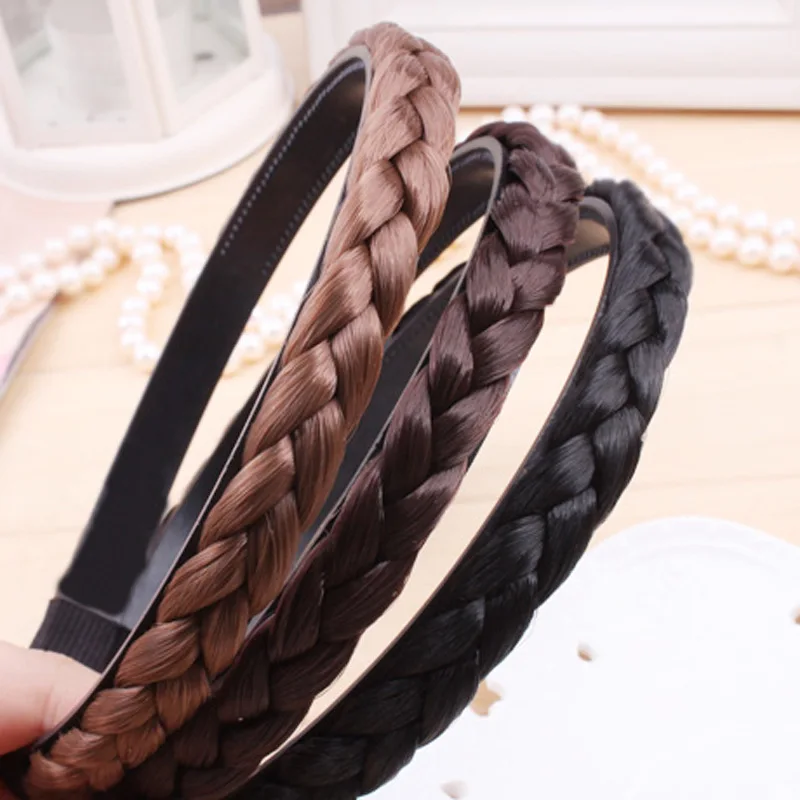 Женская винтажная плетеная повязка на голову в Корейском стиле аксессуары для