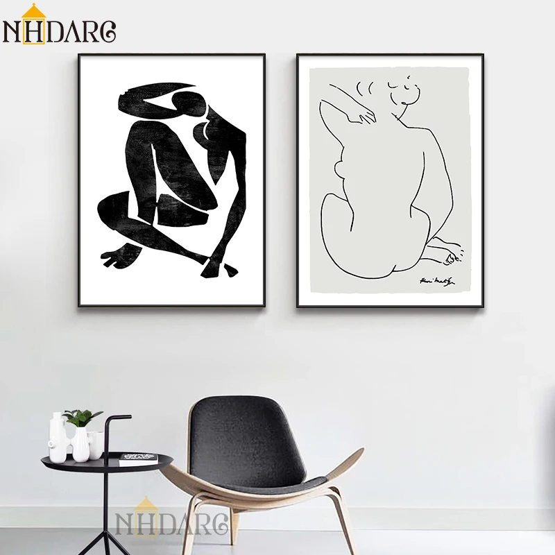 Matisse Picasso Sketch коллекция винтажная мода постеры и принты Холст Живопись Искусство настенные картины для украшения дома